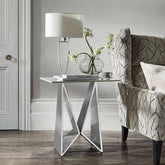 Comic Chrome Lamp Table - Pendle Village Furniture
